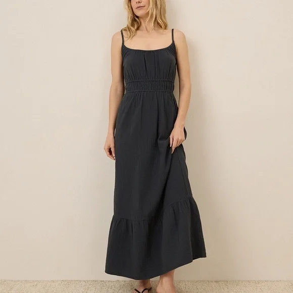 PACT: Coastal Double Gauze Cami Maxi Dress - Picture 5 of 10
